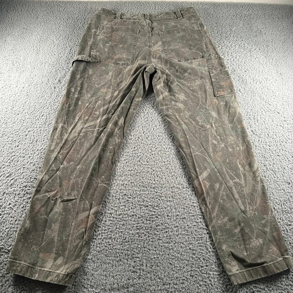 Abercrombie & Fitch Cargo Pants Mens 34(33 Fits)x32 Green Camo Loose Workwear